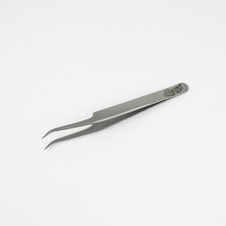 EXCEL BLADES Slant Point Tweezers, Curved Point Precision Tweezer Silver, 12pk 30417